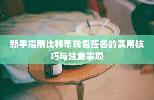 新手指南比特币钱包签名的实用技巧与注意事项