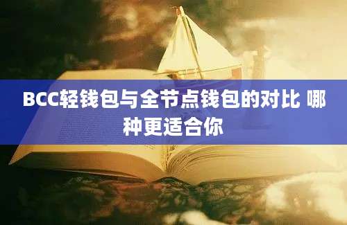 BCC轻钱包与全节点钱包的对比 哪种更适合你