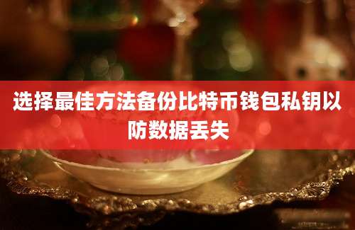 选择最佳方法备份比特币钱包私钥以防数据丢失