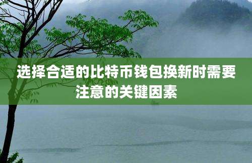 选择合适的比特币钱包换新时需要注意的关键因素